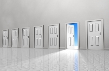 one+open+door+and+closed+doors
